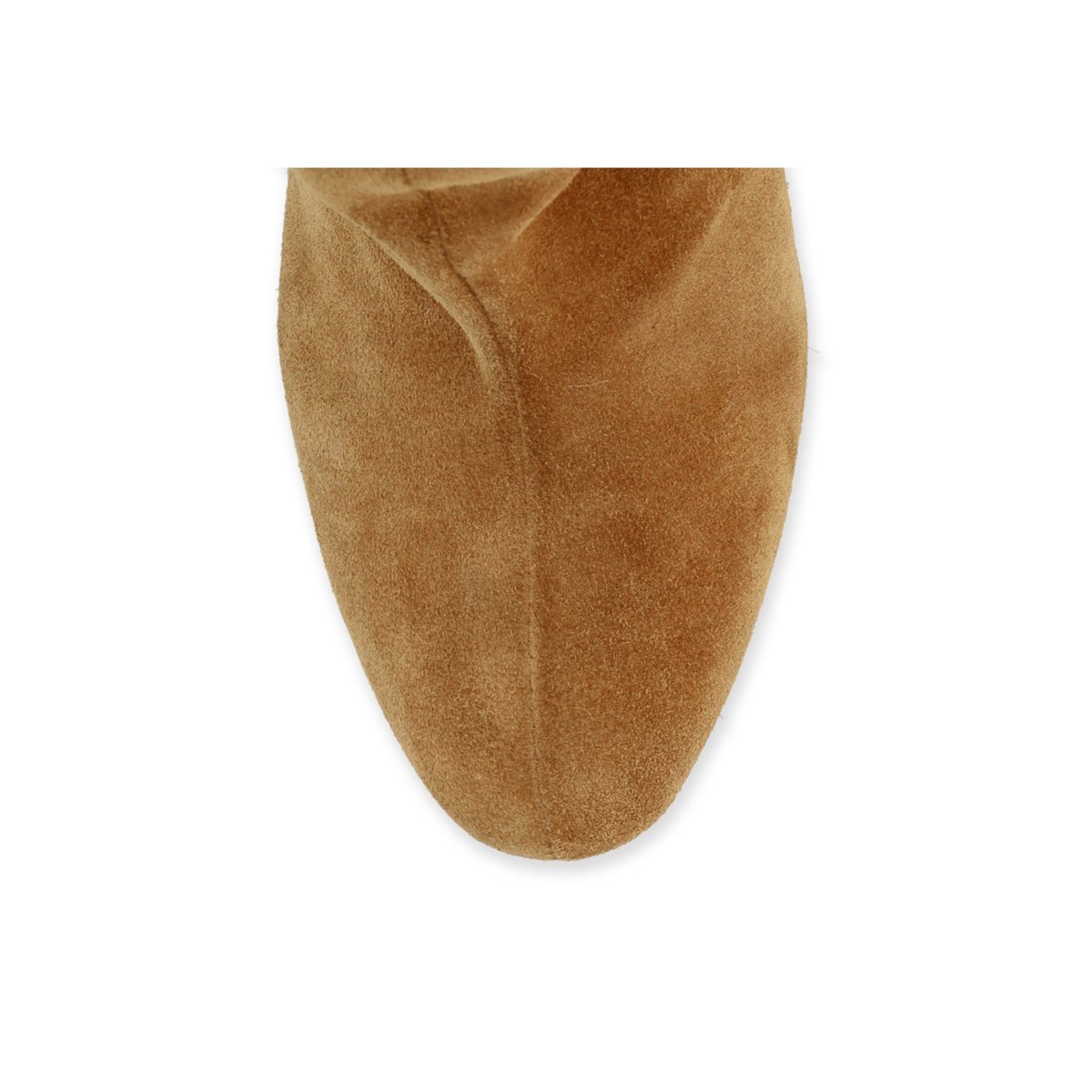 Bottes hautes à talon en daim beige, SACHA