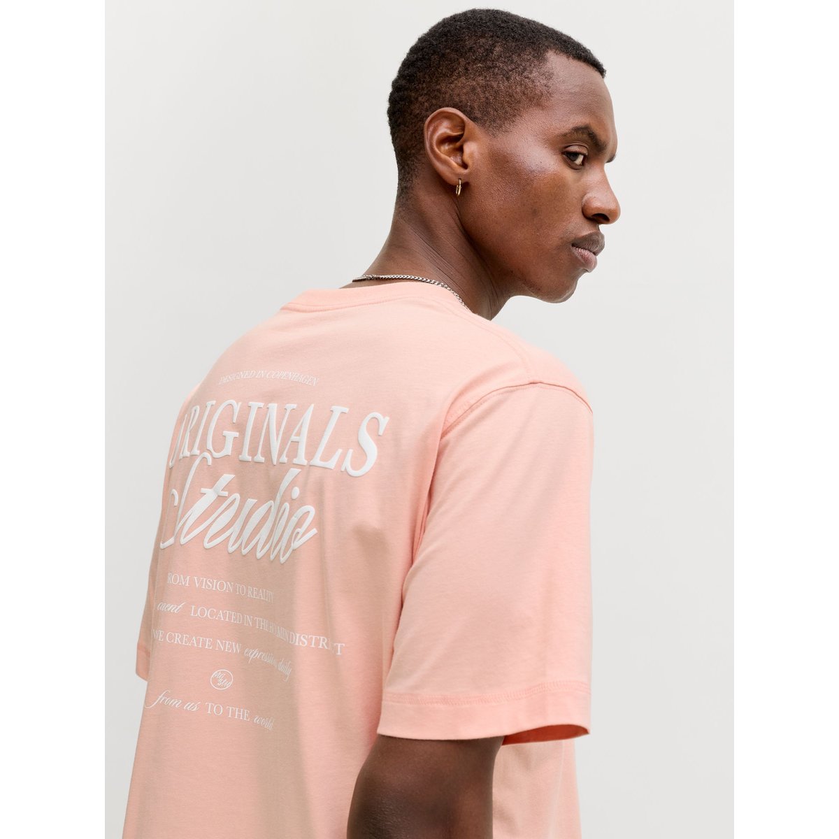 T-Shirt peach melba, JACK & JONES