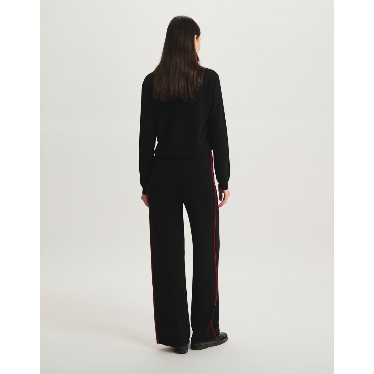 Pantalon John en laine mérinos noir, INES DE LA FRESSANGE PARIS