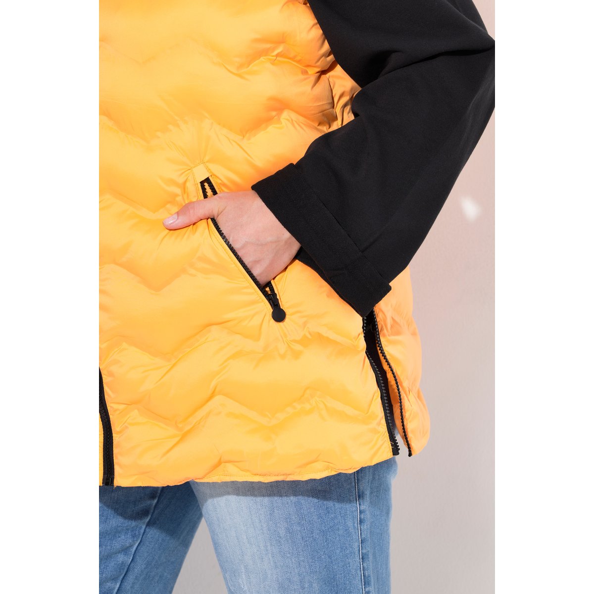 Doudoune matelassée HYPRAR sans manches orange clair, ULLA POPKEN