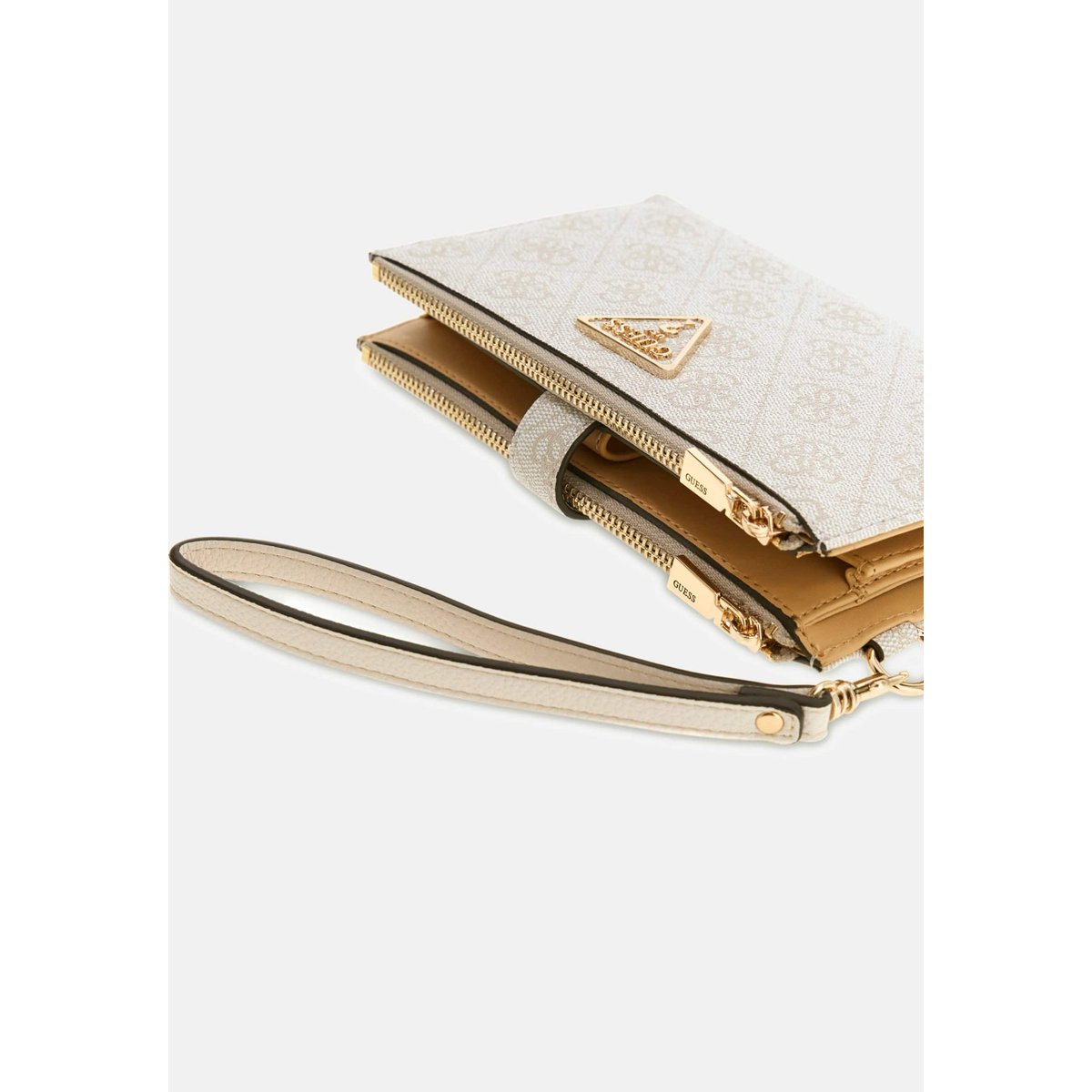 Portefeuille Laurel Logo 4G crème, GUESS