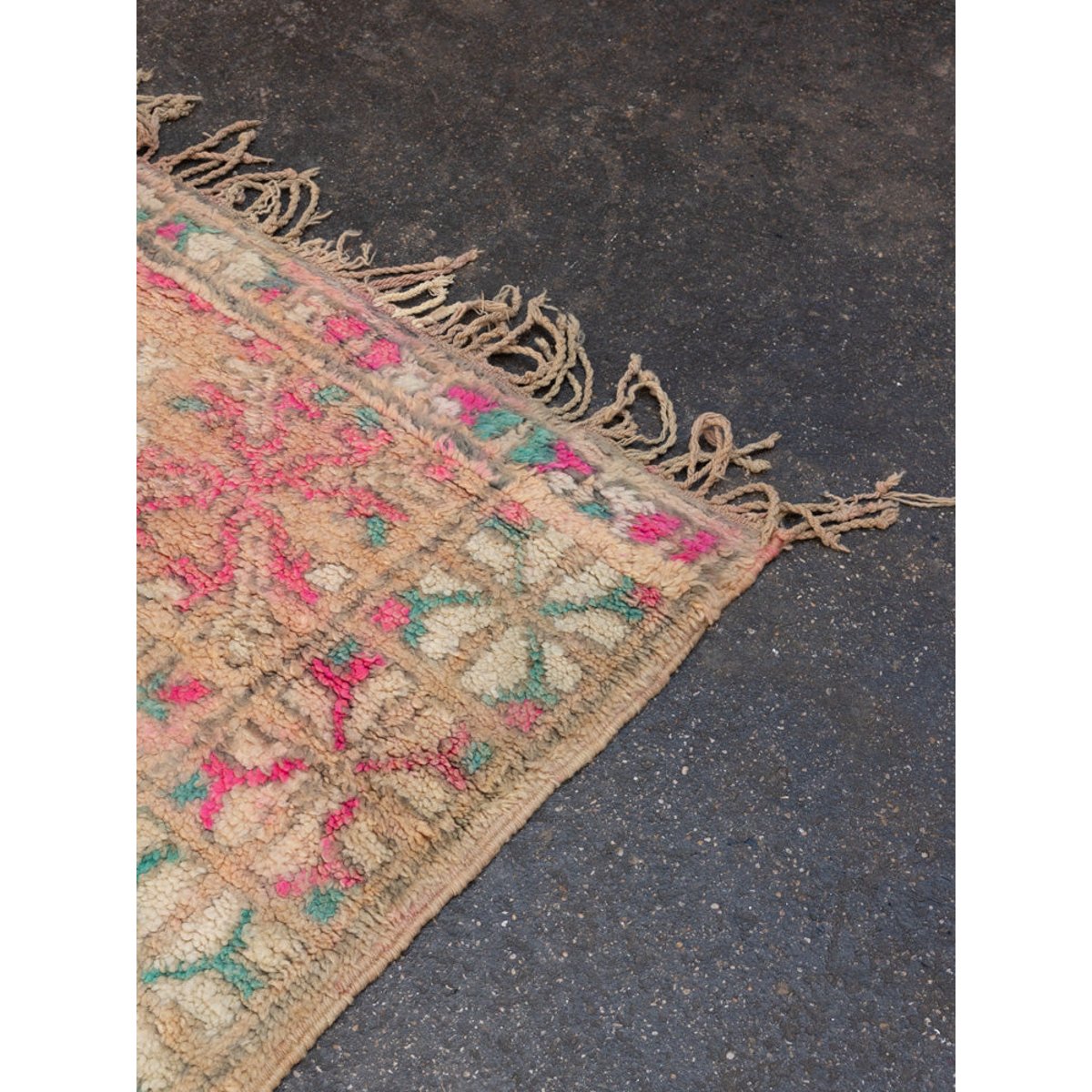 Grand tapis en laine rose et bleu Olivier N°35 - Bon état rose, DEBONGOUT