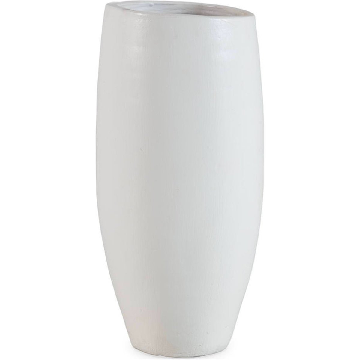 Vase haut en terre cuite blanc, RECOLLECTION