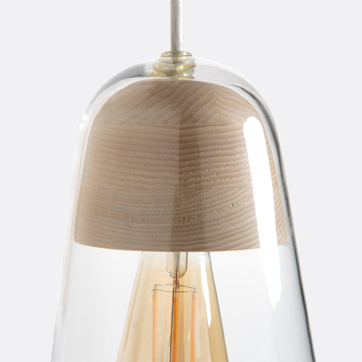 Applique verre et bois Nasoa naturel, LA REDOUTE INTERIEURS