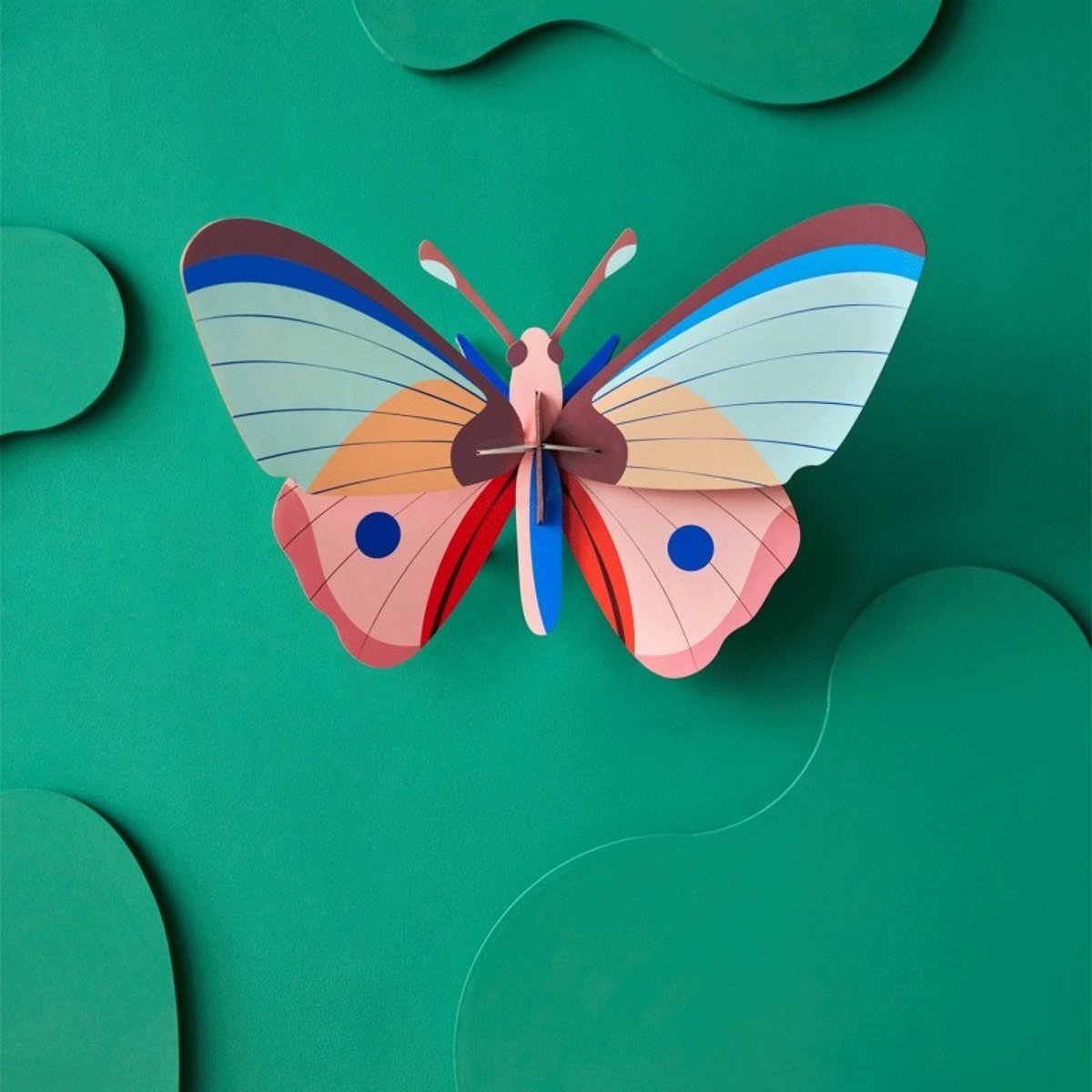Grand papillon mural Cattleheart Butterfly multicolore, STUDIO ROOF