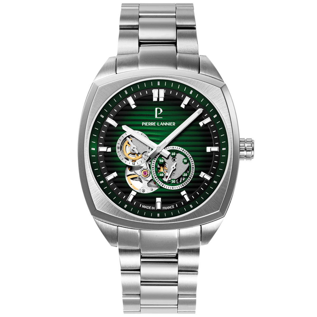 Montre Analogique ARCADIUS argenté vert argenté, PIERRE LANNIER