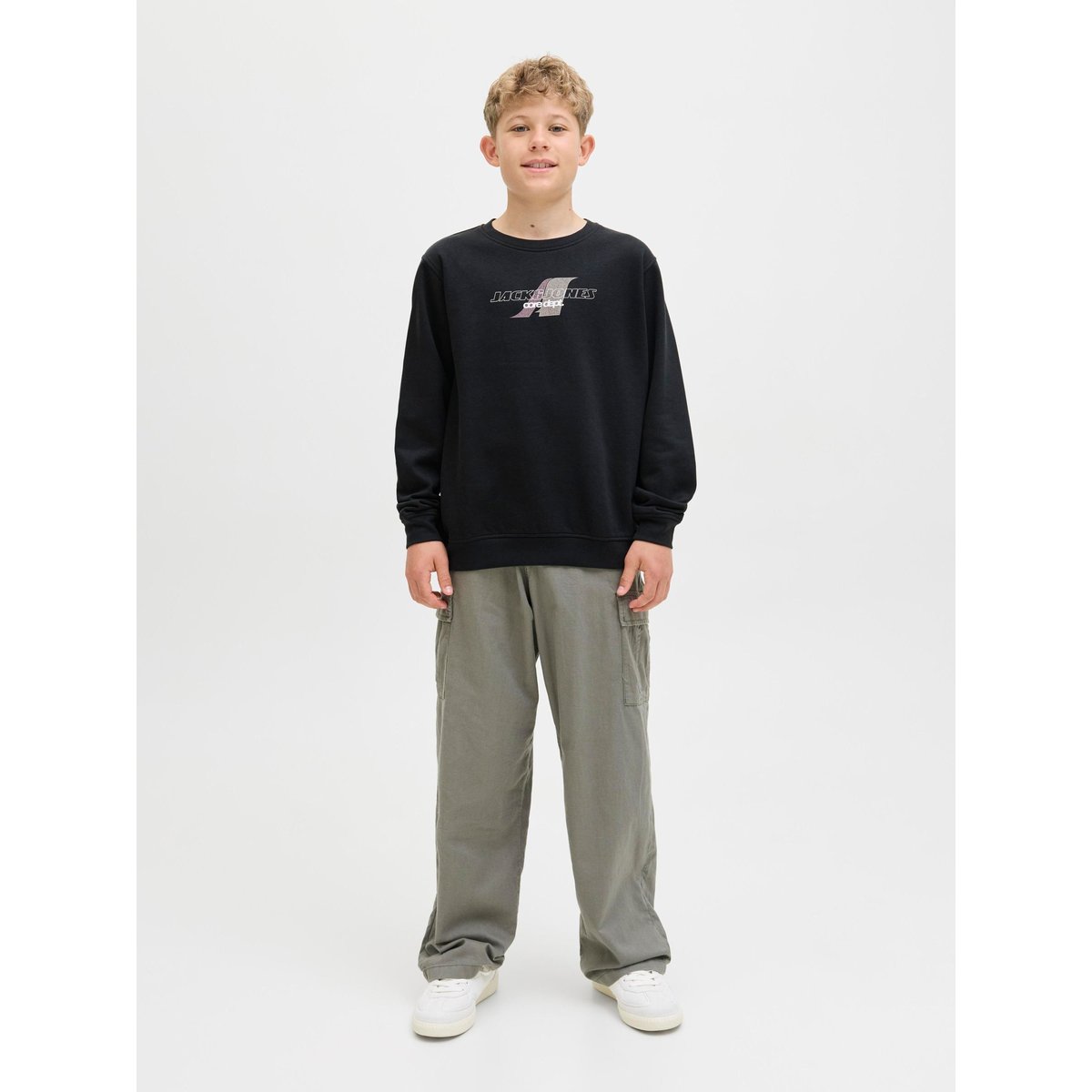 Sweat-Shirt noire - black, JACK & JONES JUNIOR