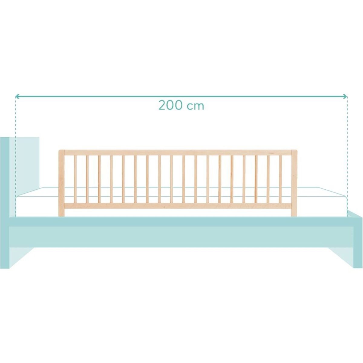 Barrière pour lit cododo 140 x 45 cm Lilly naturel, FILLIKID