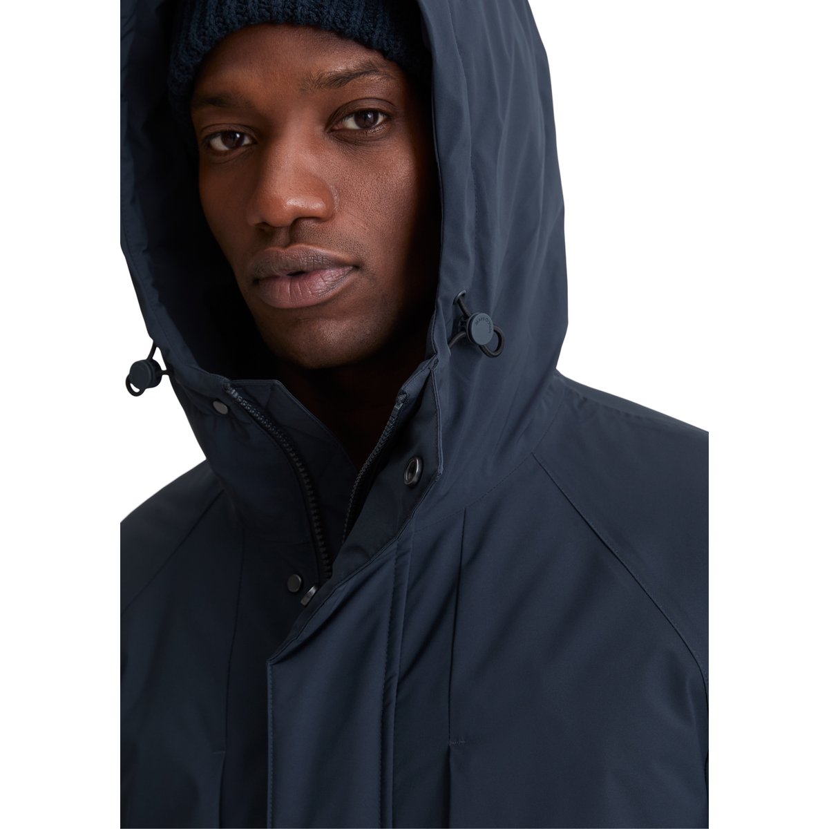 Veste à capuche MOP x Function en matériau Performance imperméable bleu foncé, MARC O'POLO