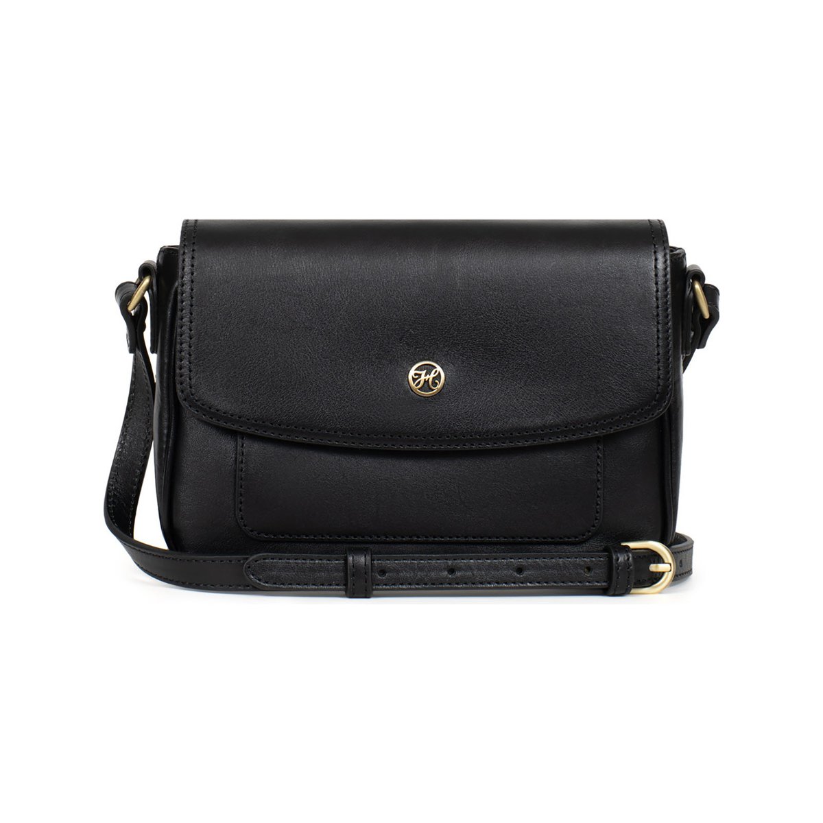 Sac porté travers ONDINE noir, HEXAGONA
