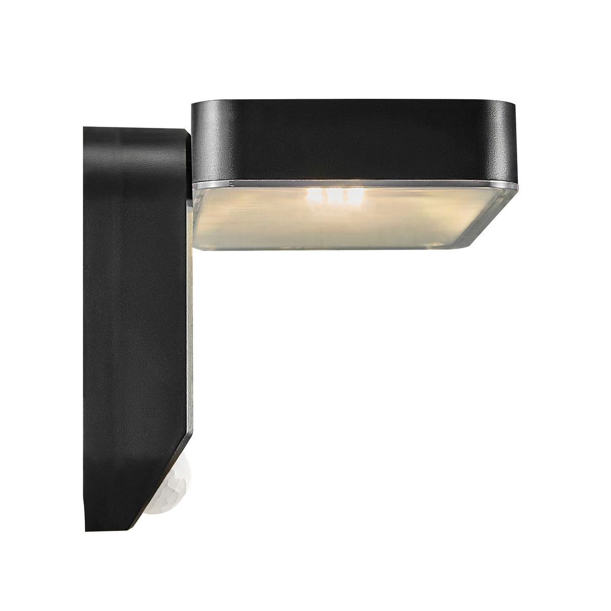 Applique murale extérieure solaire carré en plastique, RICA noir, NORDLUX