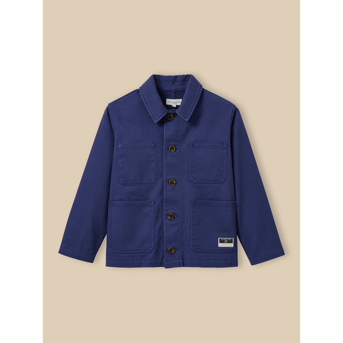 Veste en twill bleu, CYRILLUS
