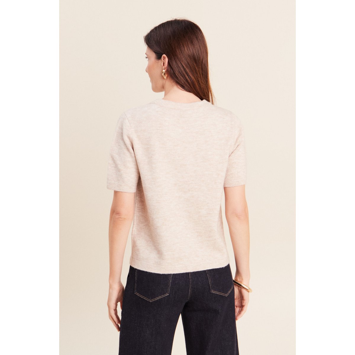 Pull col rond beige, BREAL