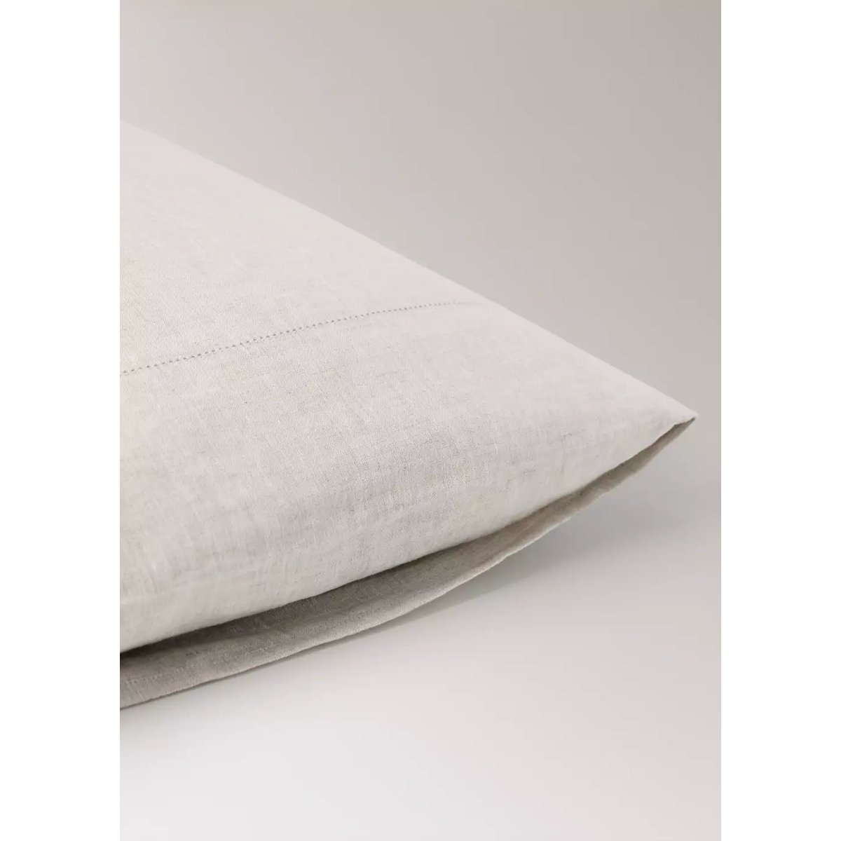 Taie d'oreiller lin lavé ajouré 50x75 cm beige, MANGO HOME