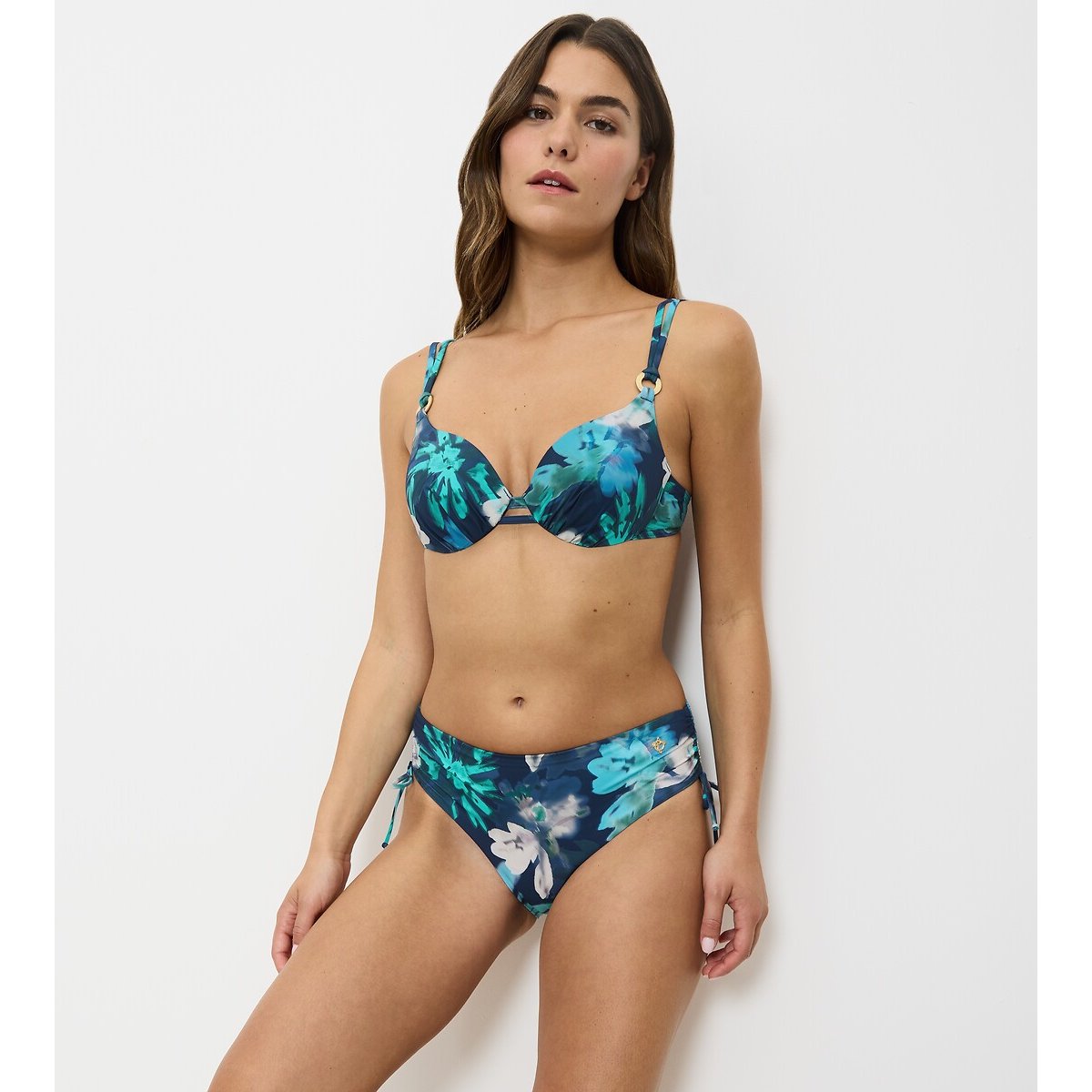 Summer Flowers Bikini Bottoms floral print/blue background, TRIUMPH
