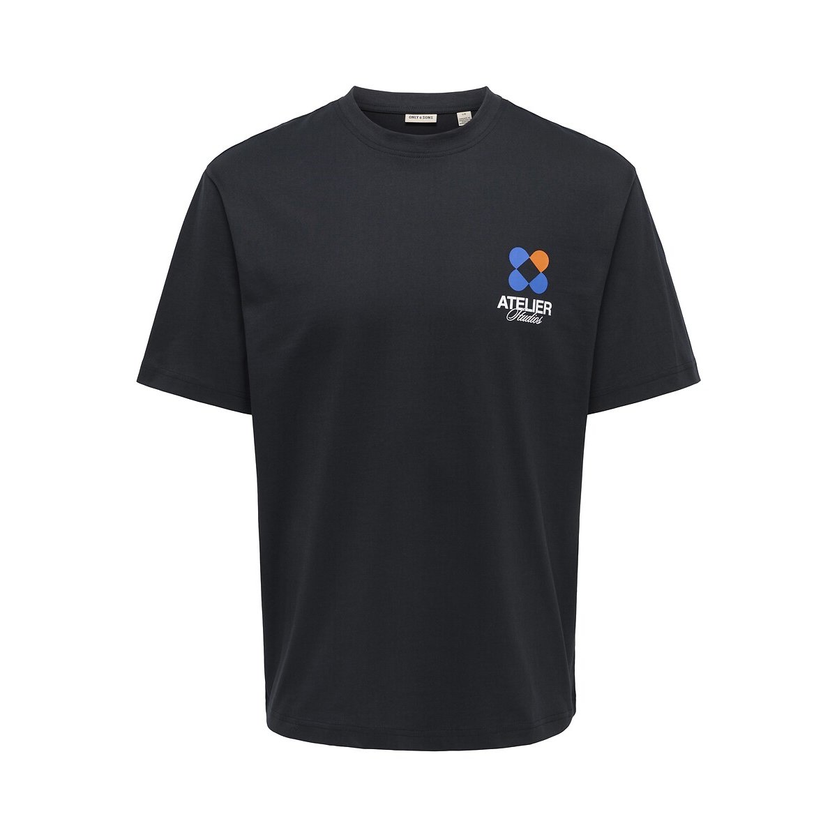 T-shirt, motivo estampado atrás preto , ONLY & SONS