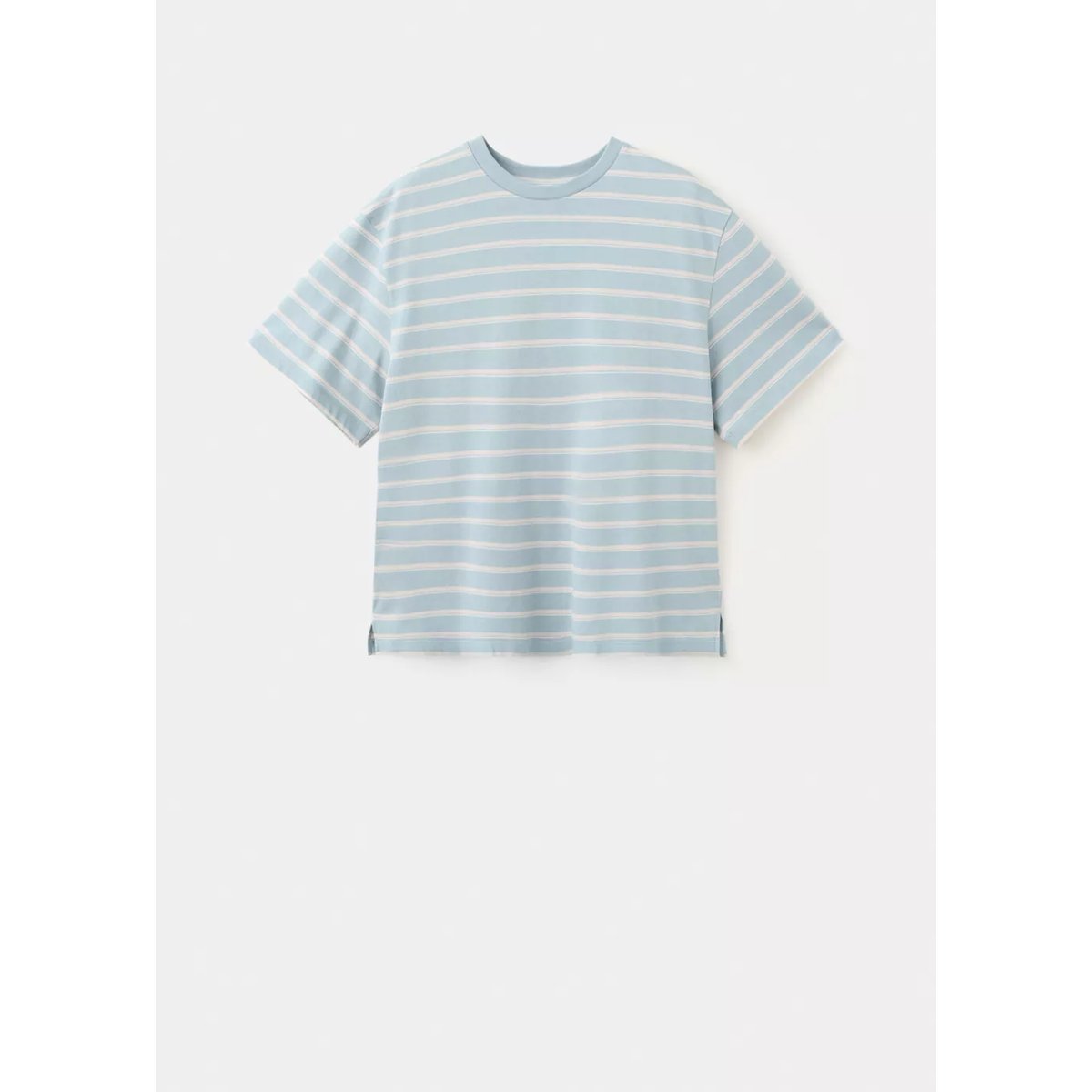 T-shirt de pyjama coton rayures bleu, MANGO
