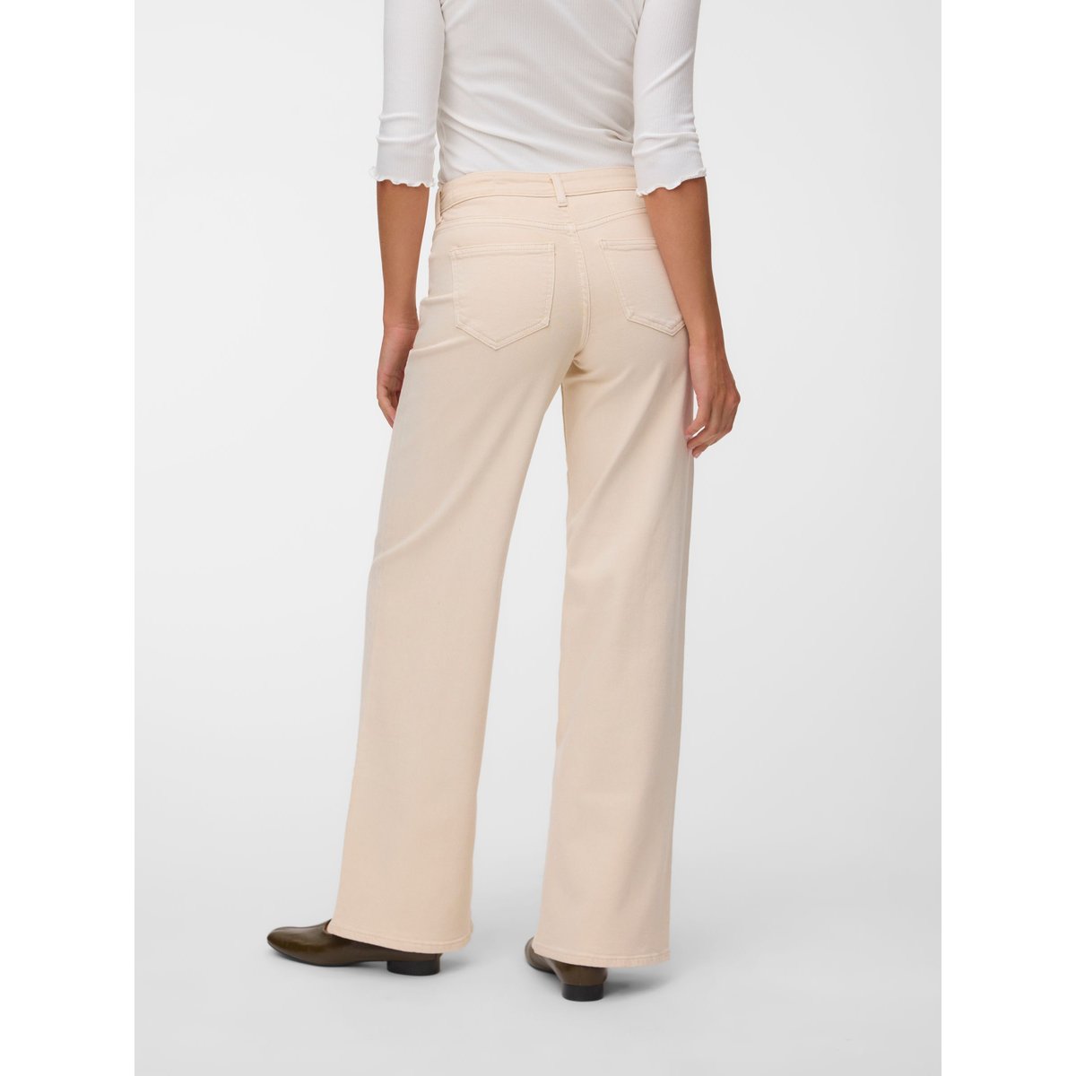 Jean À Coupe Large oatmeal, VERO MODA