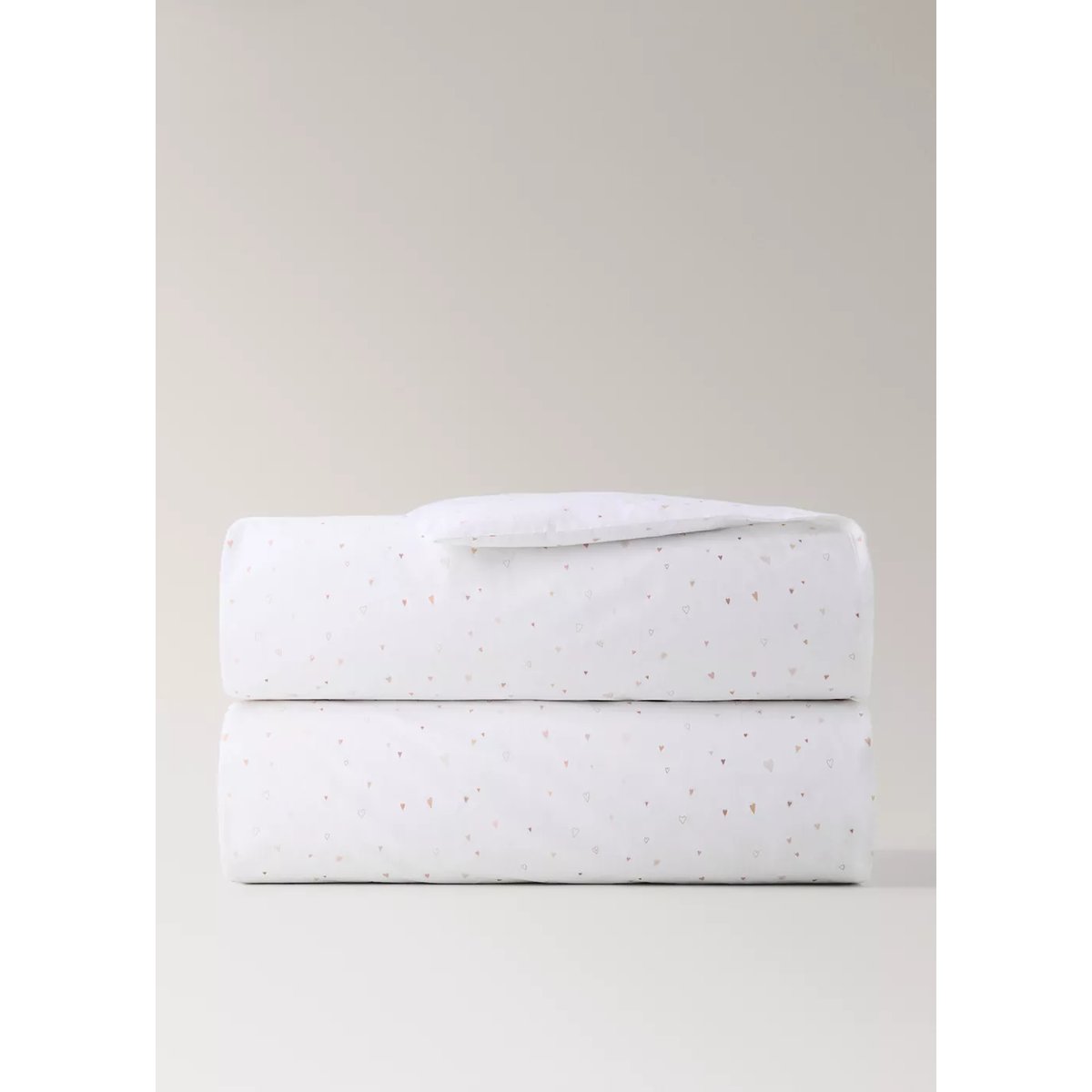 Housse de couette 100 % coton Berceau 100 x 120 cm nude, MANGO HOME