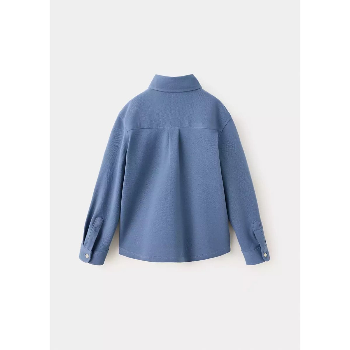 Chemise piqué coton bleu, MANGO BABY