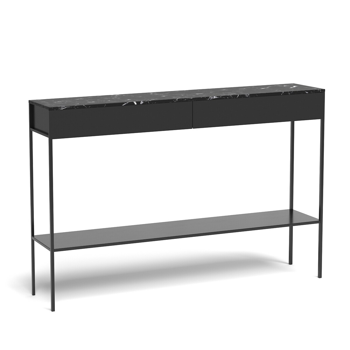 Fébée Marble & Metal Console Table black, AM.PM
