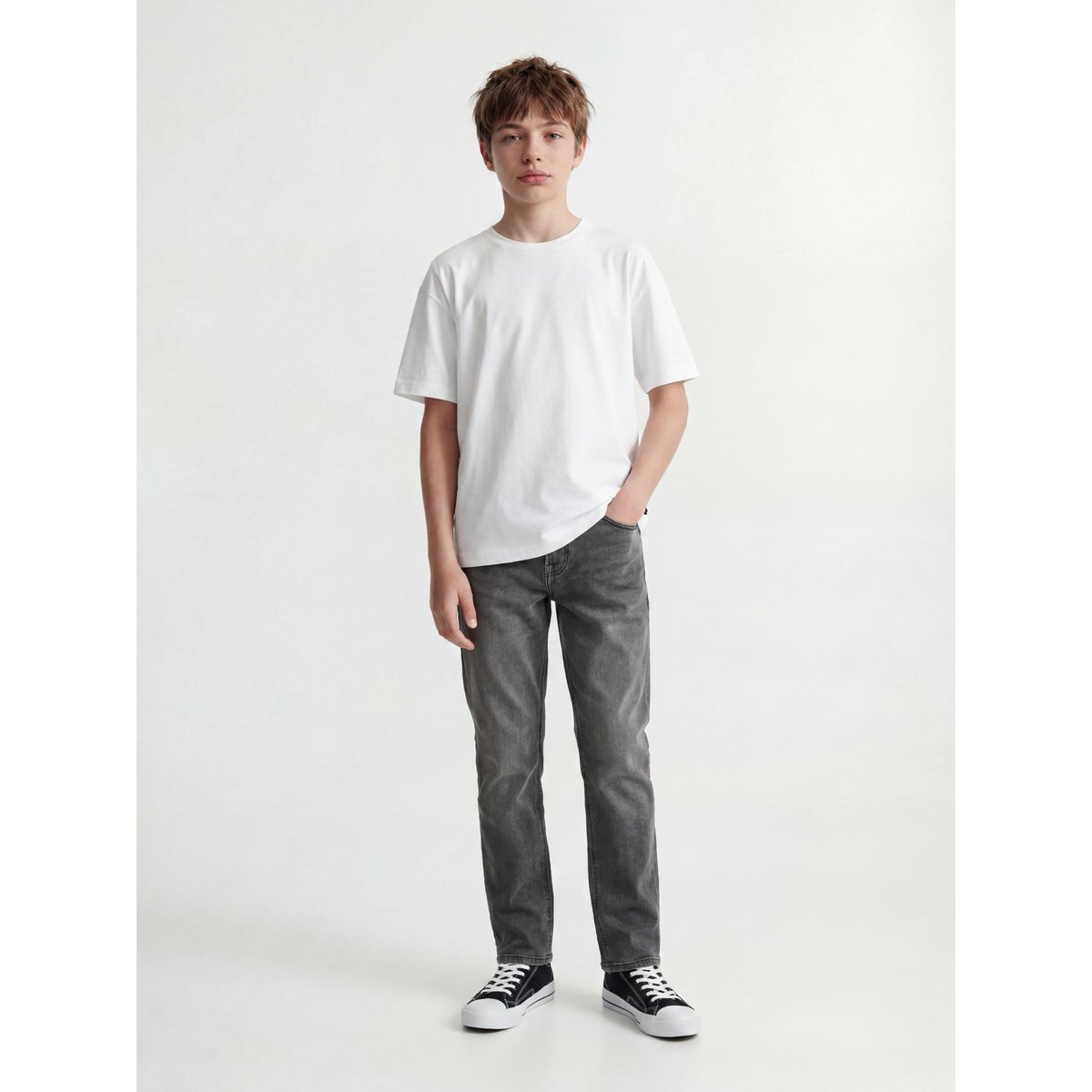 Jean coupe décontractée grey denim, JACK & JONES JUNIOR