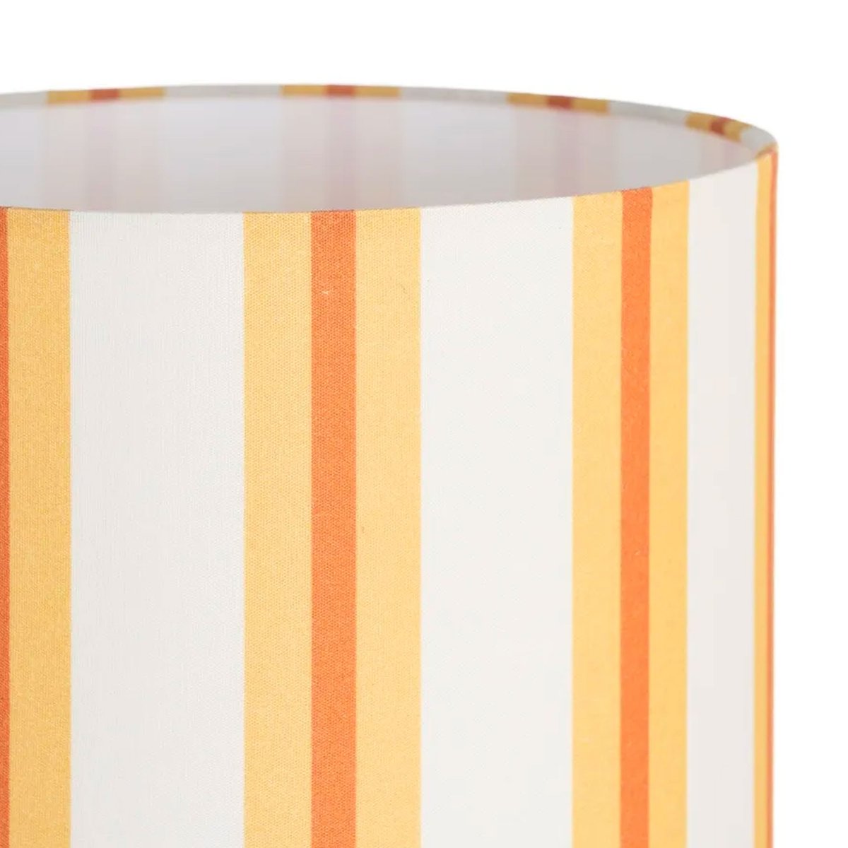 Lampe à poser céramique jaune et abat-jour rayé 18x18x44cm jaune, WADIGA