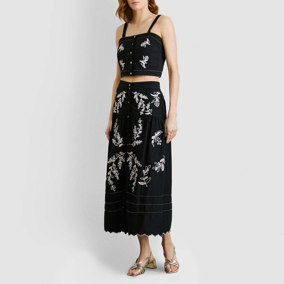 Top À Détails Brodés En Popeline noir, PEPE JEANS