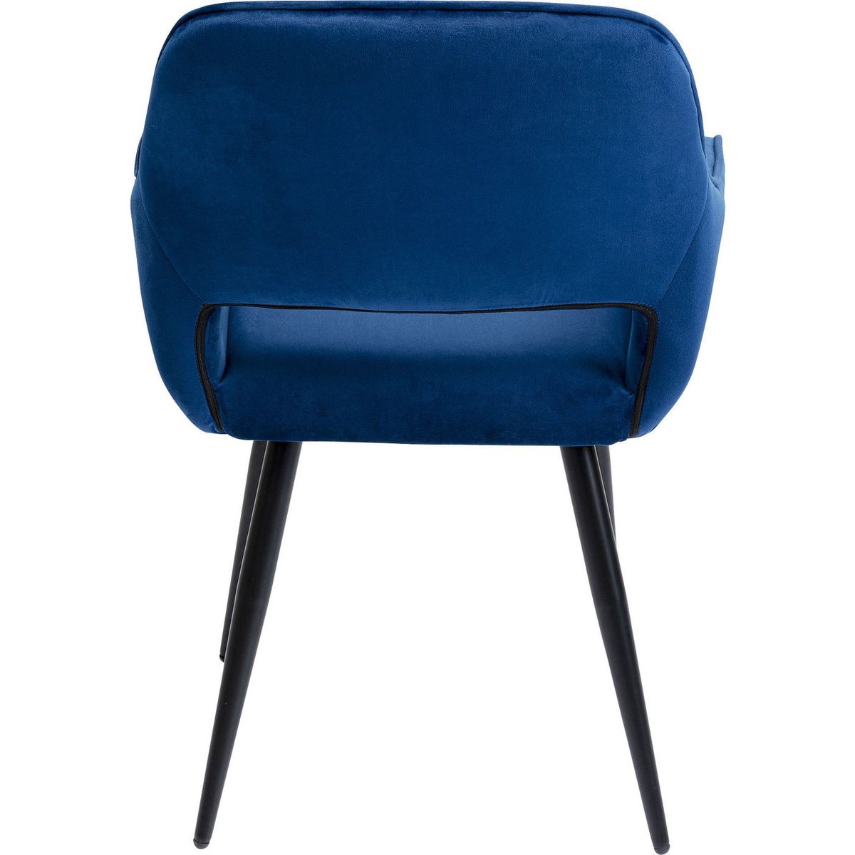 Chaise avec accoudoirs en velours, SAN FRANCISCO bleu pétrole, KARE DESIGN