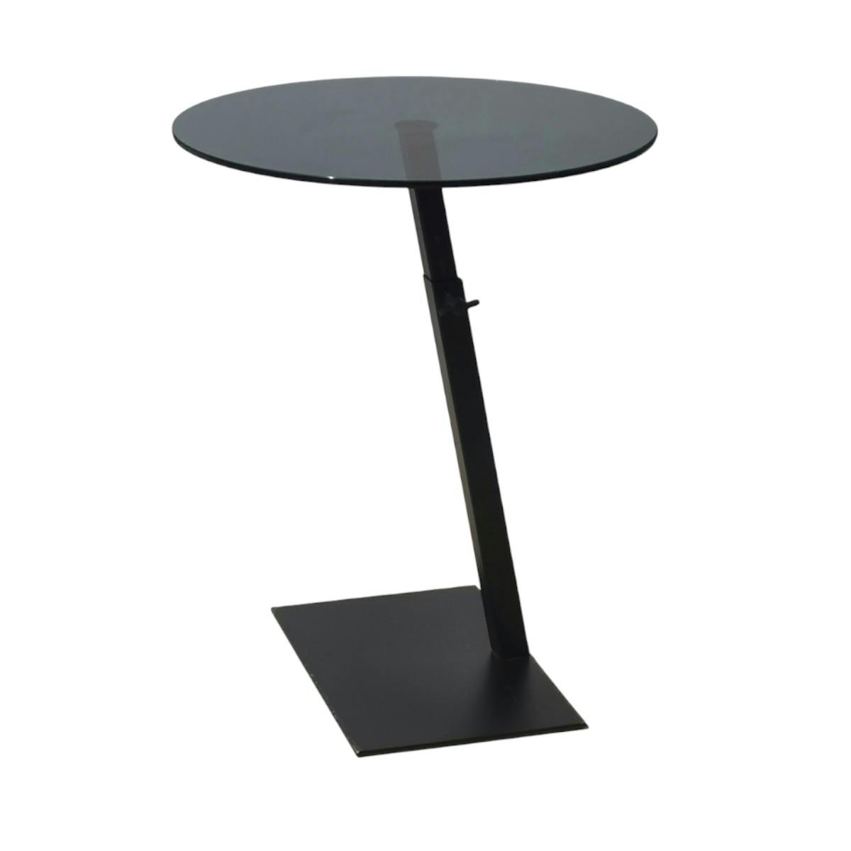 Table d'appoint ordinateur en verre teinté, réglable TULUM noir, PIER IMPORT