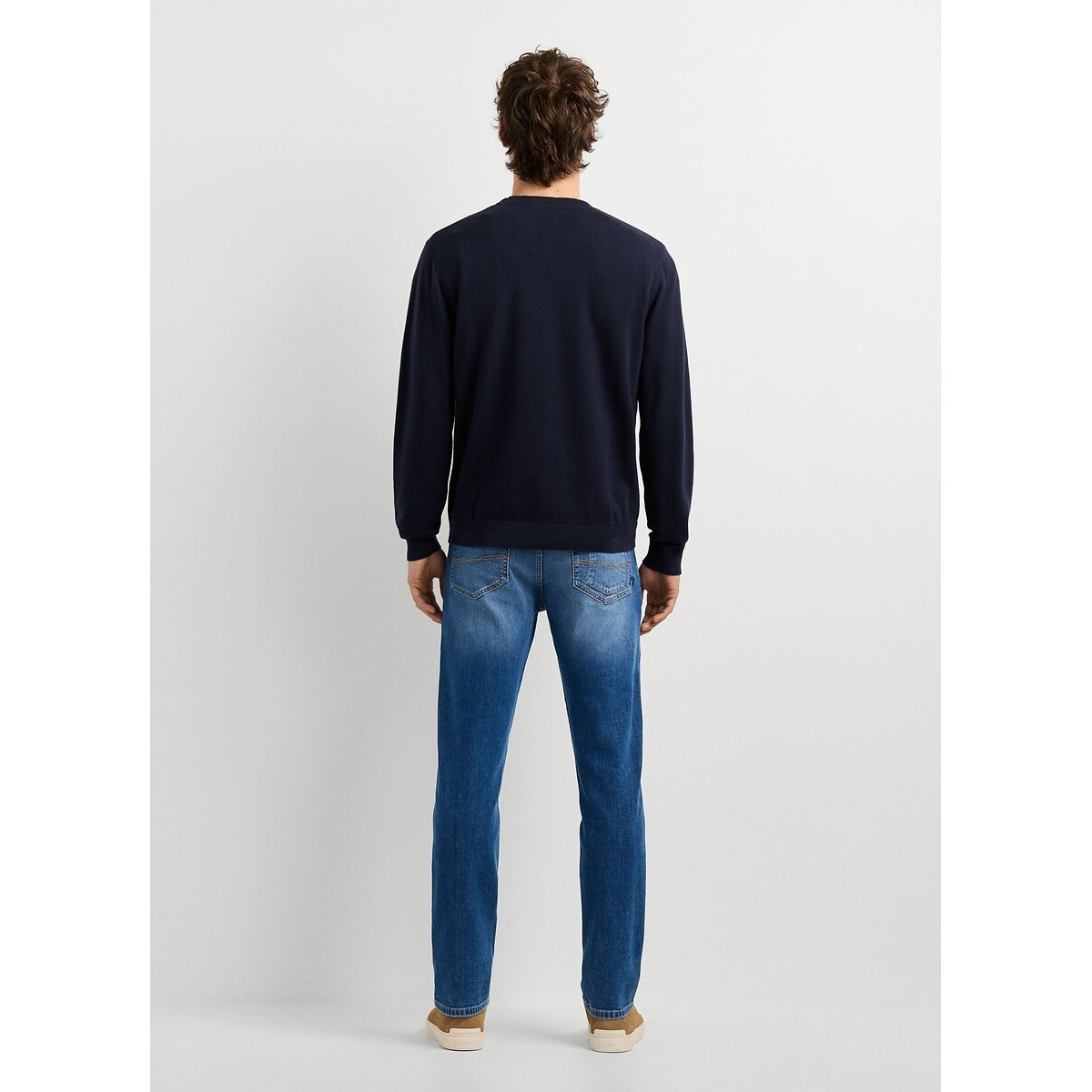 Pull col rond, DANIELS bleu profond, PEPE JEANS