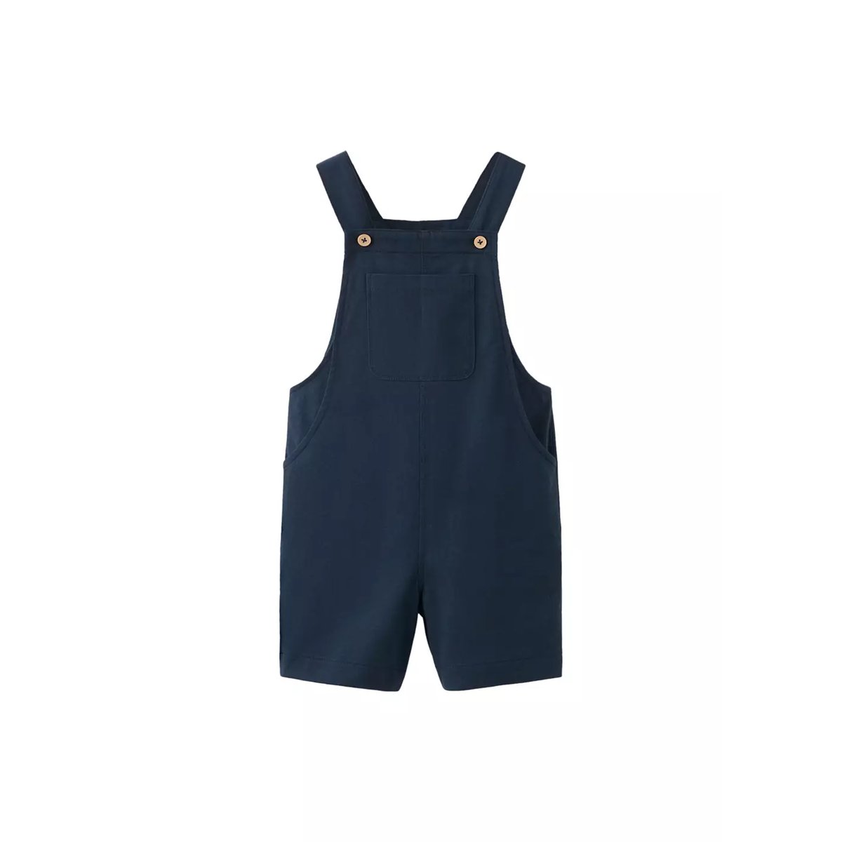Salopette courte coton bleu marine, MANGO BABY