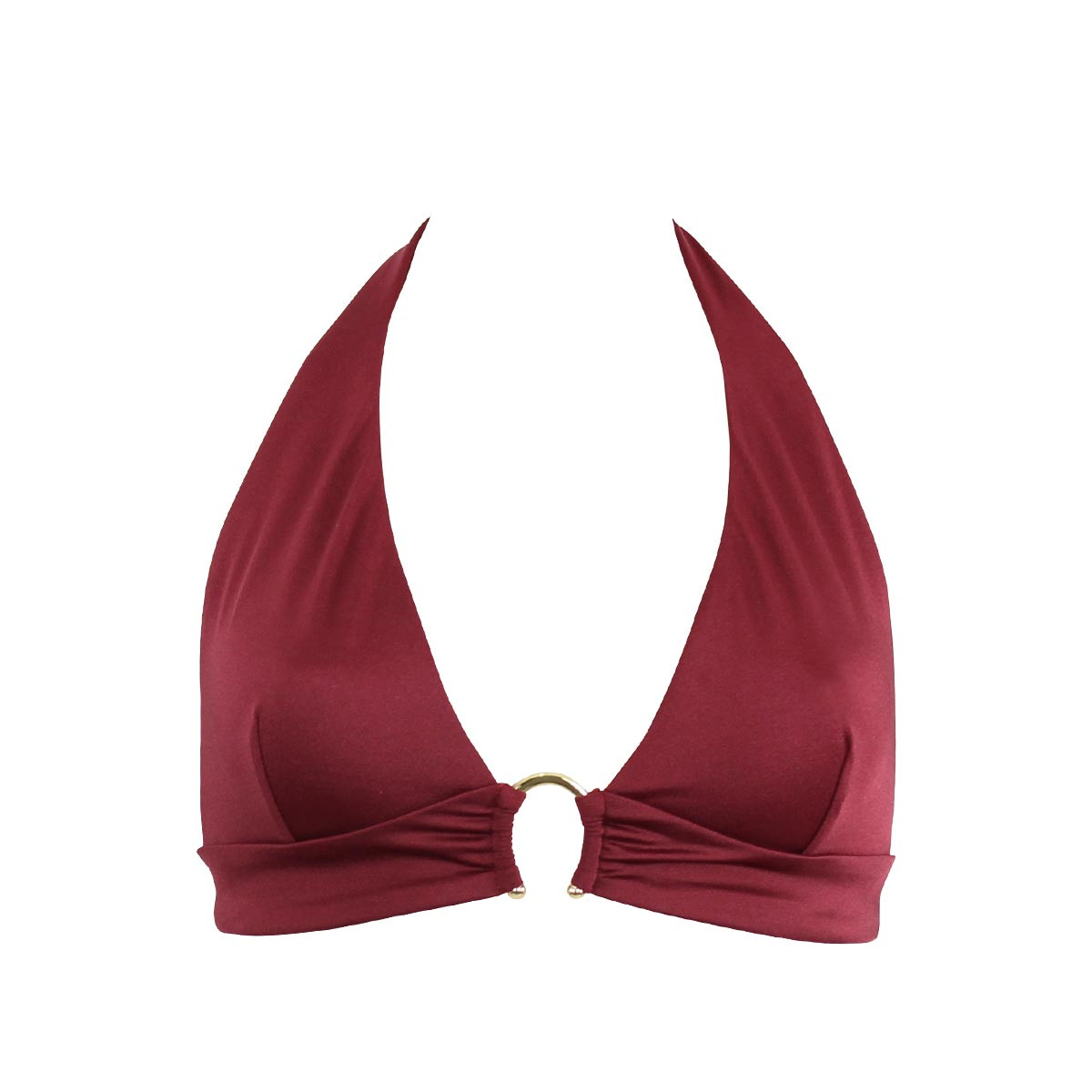 Haut de maillot triangle souple VENUS prune, LAURA BY JANINE ROBIN