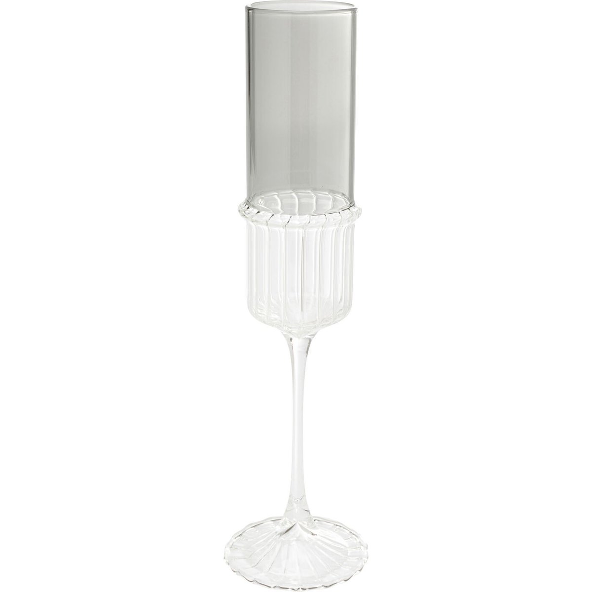 Lot de 4 flûtes à champagne, NOELLE gris, KARE DESIGN
