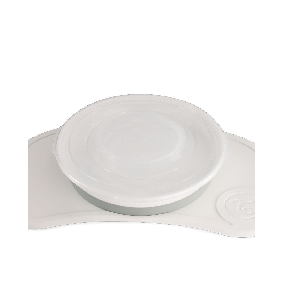 Individual Antiderrapante + Prato, Twistshake branco, TWISTSHAKE