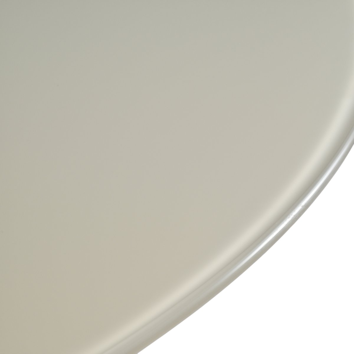 Table repas D120 en verre vert mat beige, ZAGO