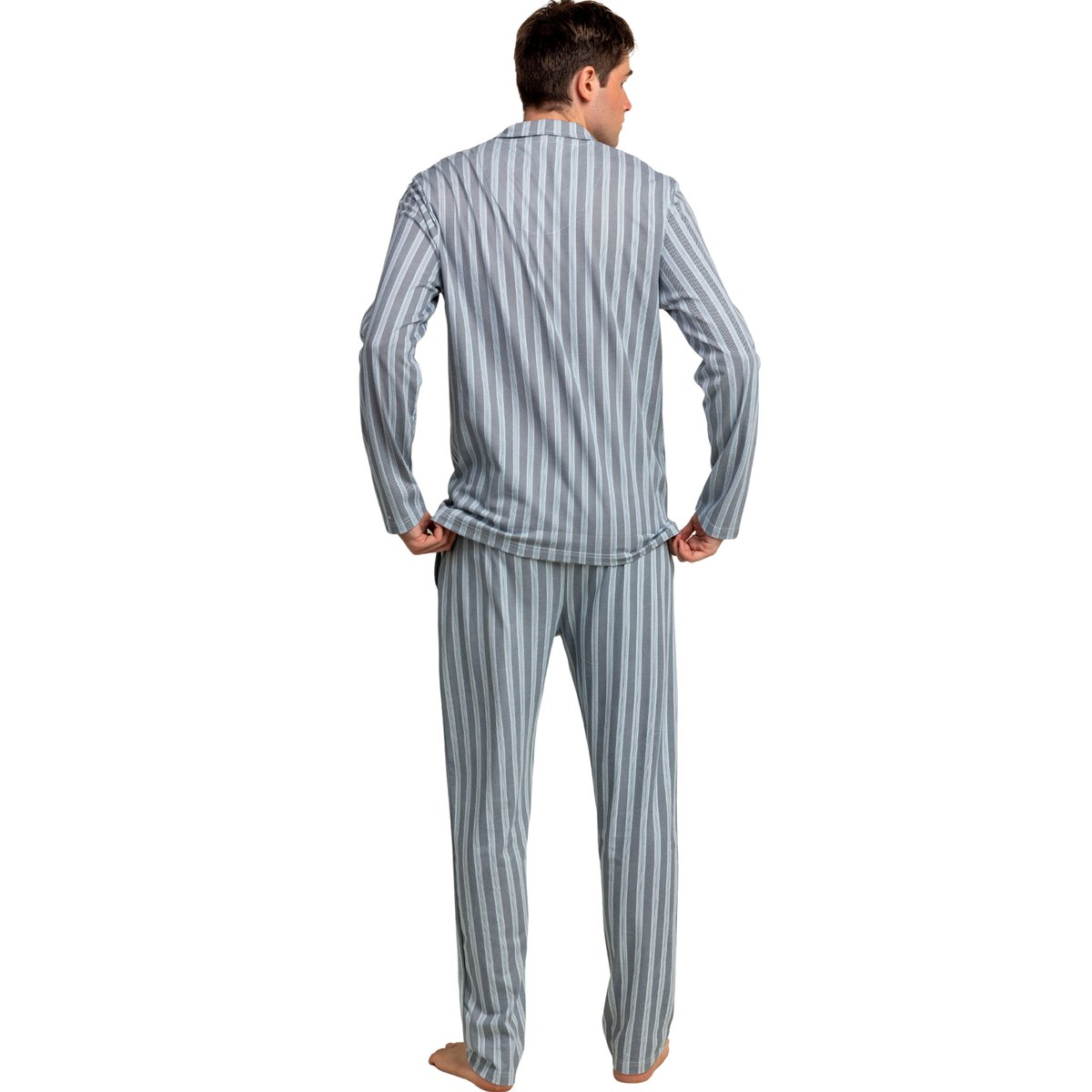 Pyjama pantalon chemise manches longues Best Ever bleu, ADMAS