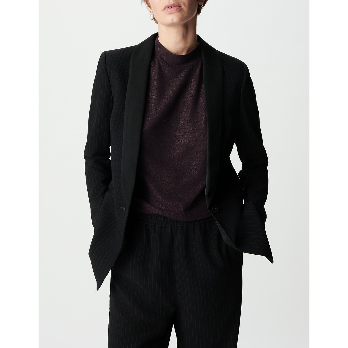 Giacca blazer a righe nero , IKKS