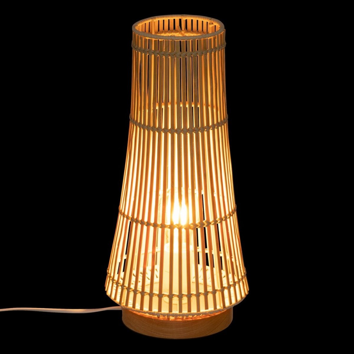 Lampe bambou Mahe naturel H38 beige, ATMOSPHERA
