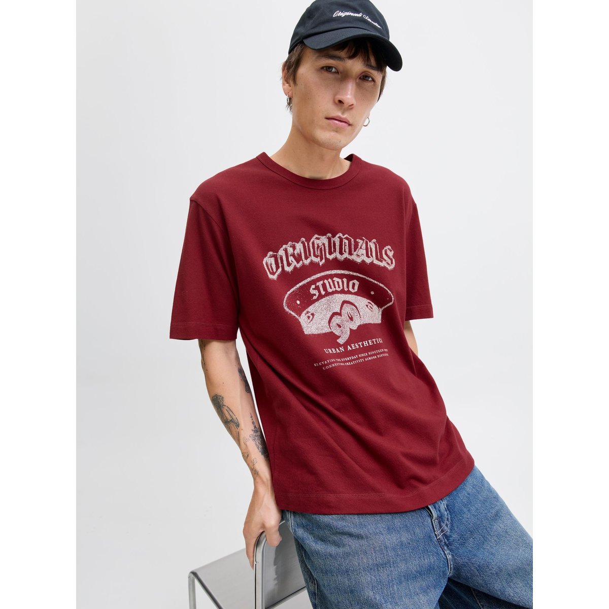 T-Shirt tibetan red, JACK & JONES