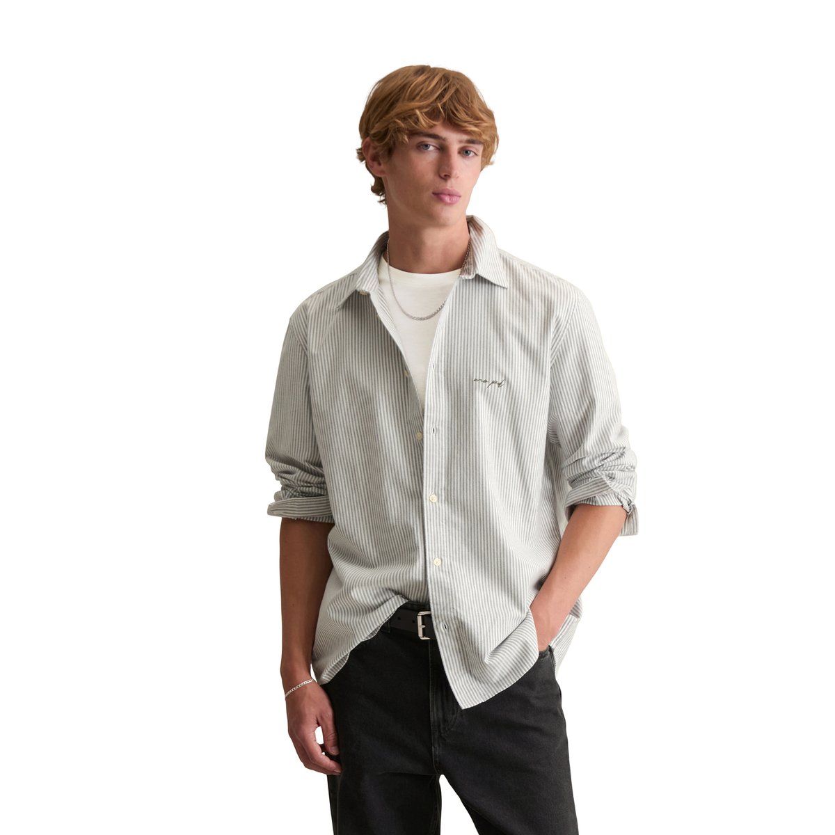 Chemise Oxford régulière en coton bio beige, MARC O’POLO DENIM