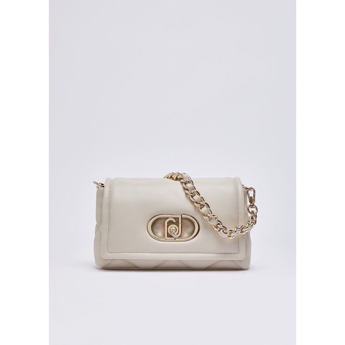 Sac LaPuffy moyen avec design matelassé crème, LIU JO