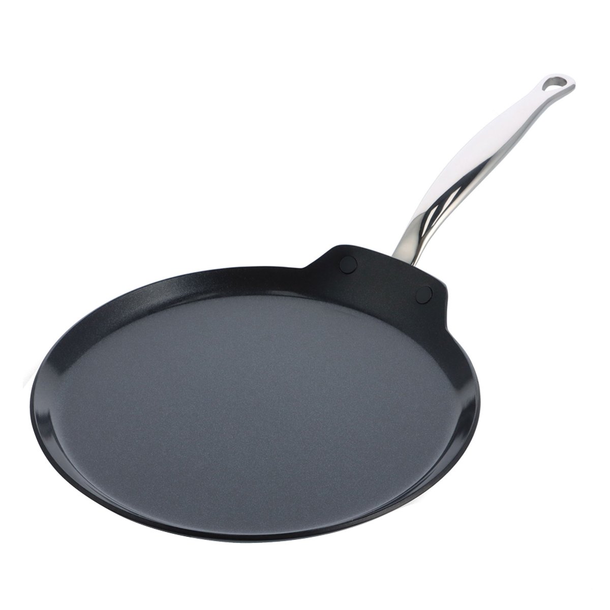 Poêle à crêpes 28 cm aluminium forgé revêtement céramique-Barcelona Pro noir, GREENPAN