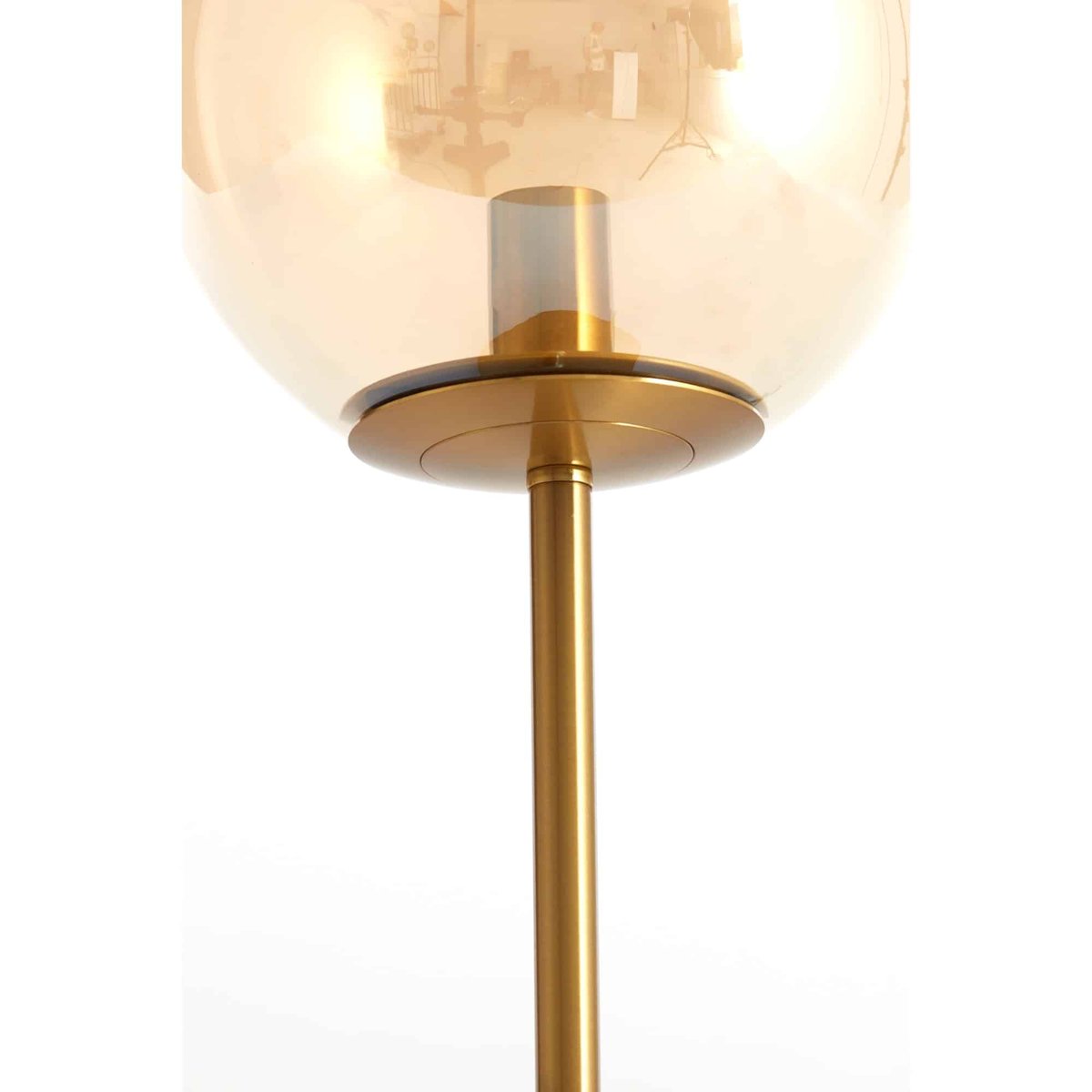 Lampe À Poser Verre MEDINA or ambré, LIGHT & LIVING