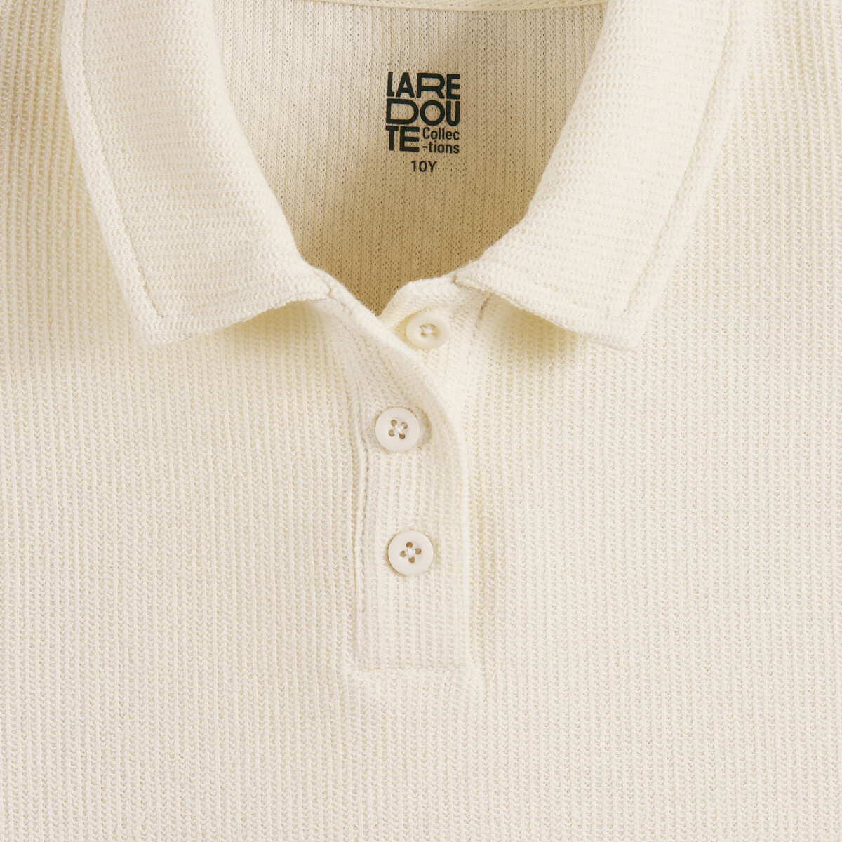 Polo manches courtes ecru, LA REDOUTE COLLECTIONS