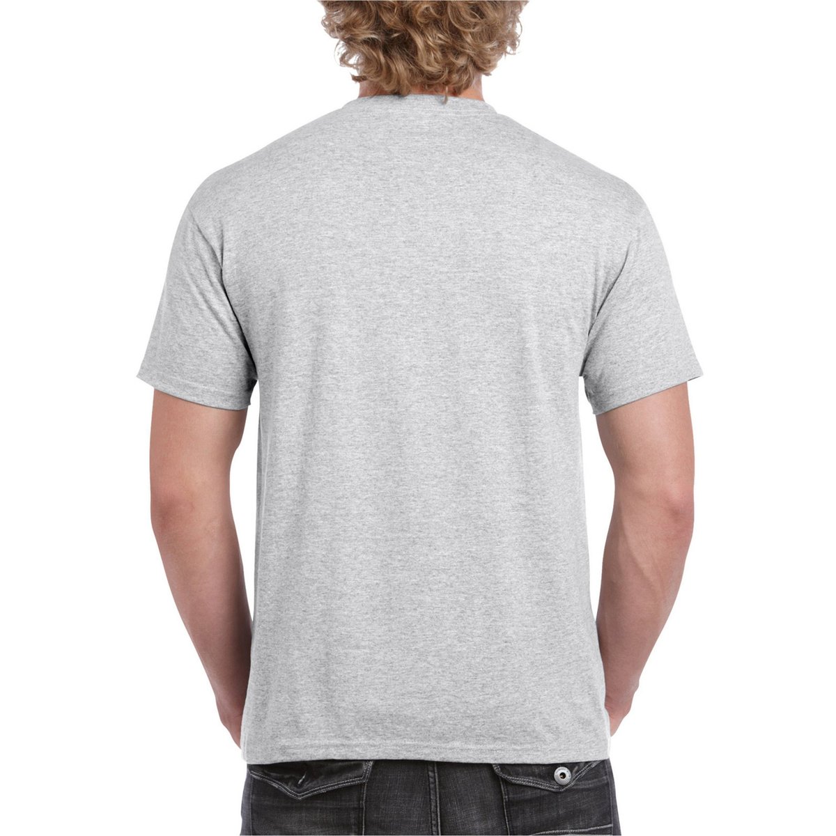 T-shirt uni manches courtes HEAVY COTTON gris cendre, GILDAN