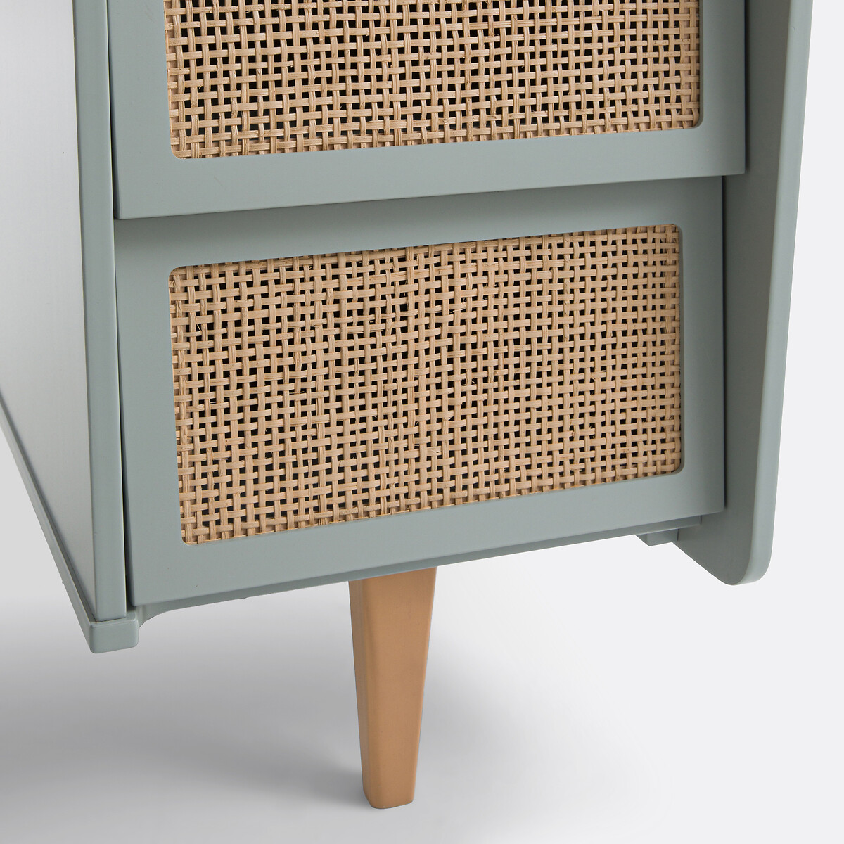 Kaya 6-Drawer Desk with 2 Cabinets light khaki green, LA REDOUTE INTERIEURS