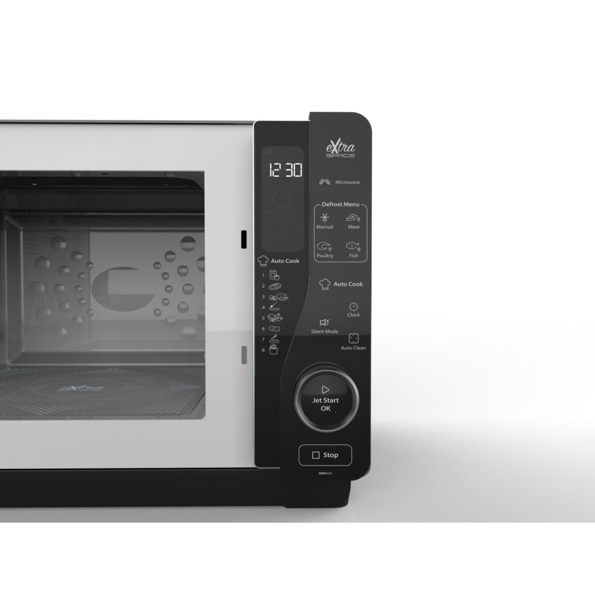 Micro ondes MWF420SL extraspace silver, WHIRLPOOL