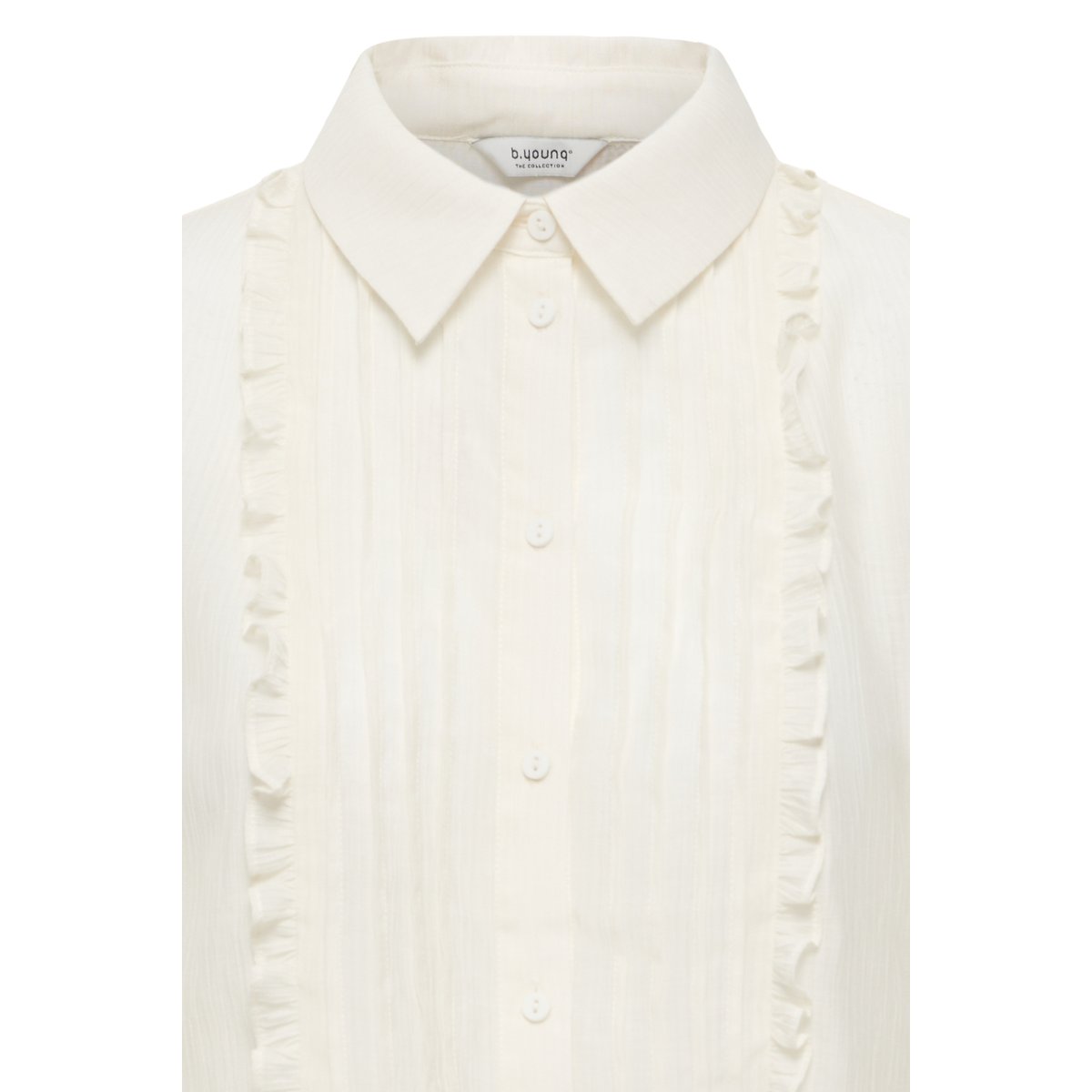 Chemise à manches longues blanc marshmallow, B.YOUNG