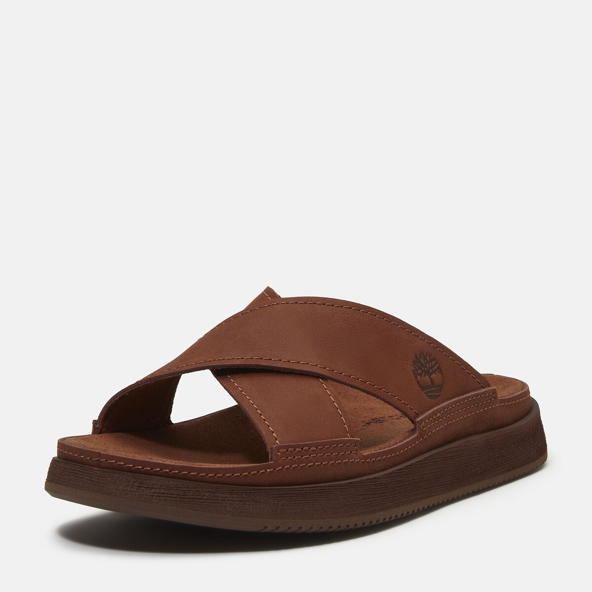 Casco Cove muiltjes met dubbel gekruiste bandjes kastanje, TIMBERLAND
